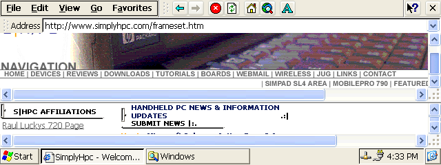 Windows CE .net 4.1  S\zHPC in IE 5.5